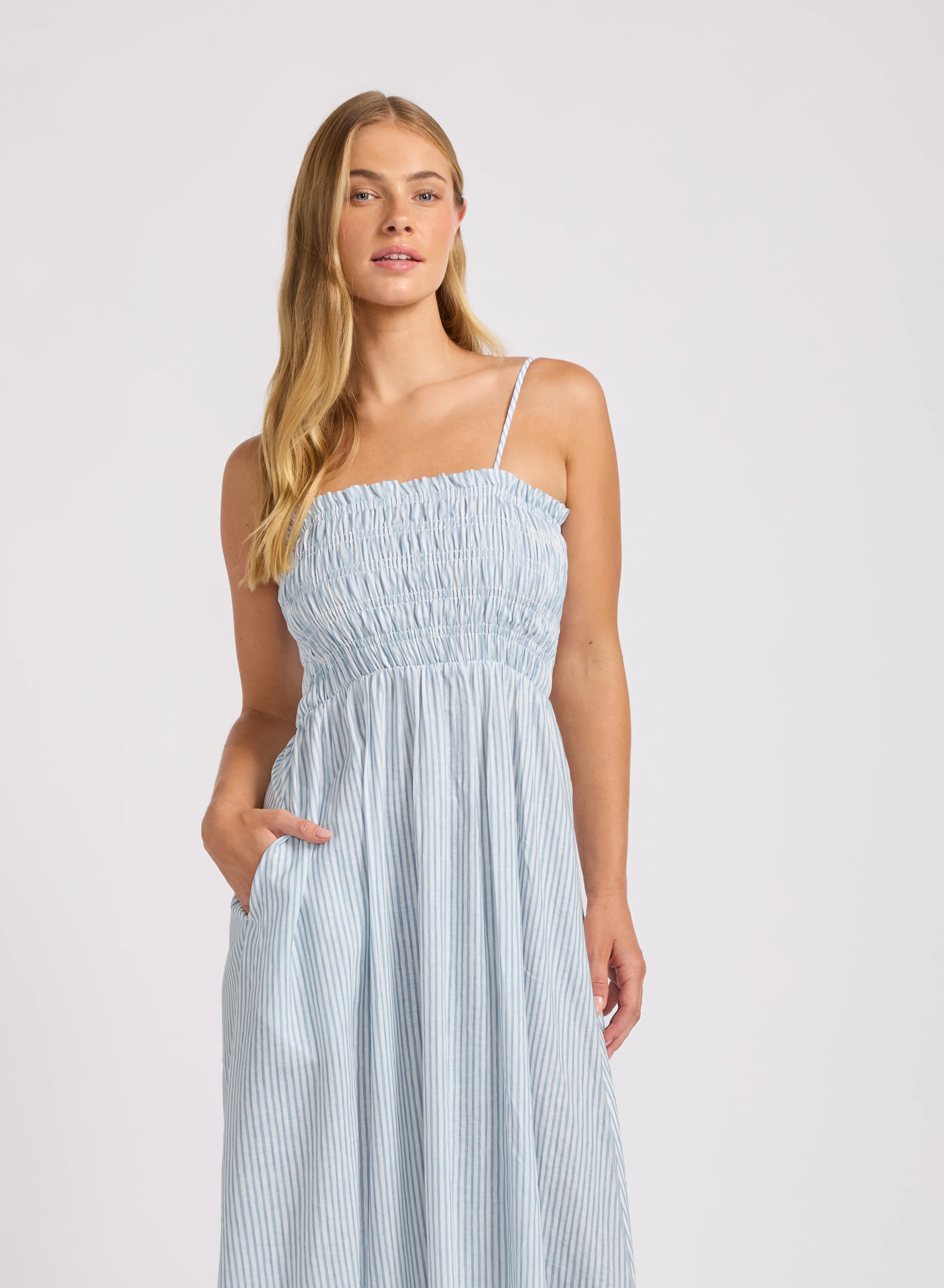 Beachclub Shirred Maxi Dress - Image 2